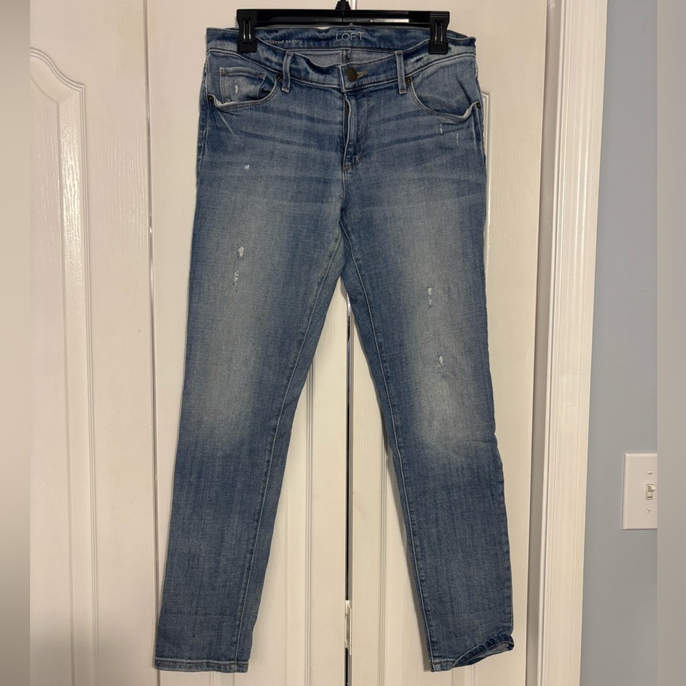 LOFT Blue Straight Leg Jeans Versatile Everyday Style